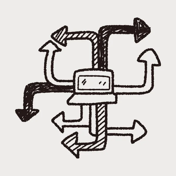 Κινητό σύνδεση Μήδεια doodle — Διανυσματικό Αρχείο