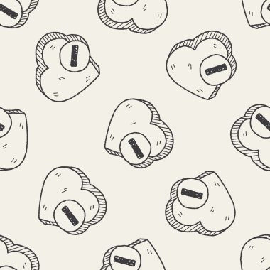 Dikişsiz desen arka plan doodle gibi kalp