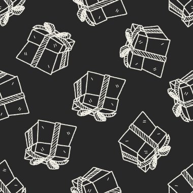 hediye doodle Dikişsiz desen arka plan