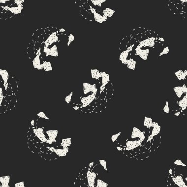 Dünya sosyal doodle Dikişsiz desen arka plan