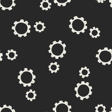 Doodle Dikişsiz desen arka dişli