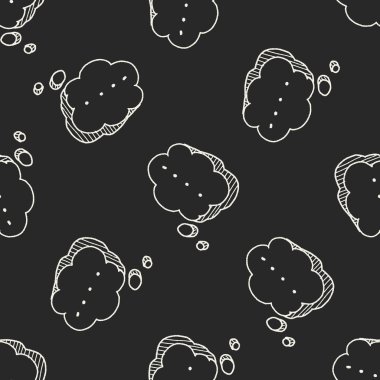 doodle Dikişsiz desen arka plan insanlar konuşmak