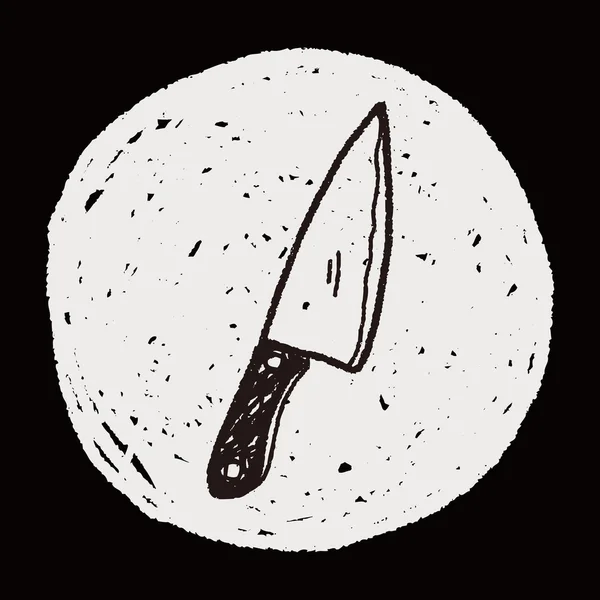 Cuchillo de cocina doodle — Archivo Imágenes Vectoriales