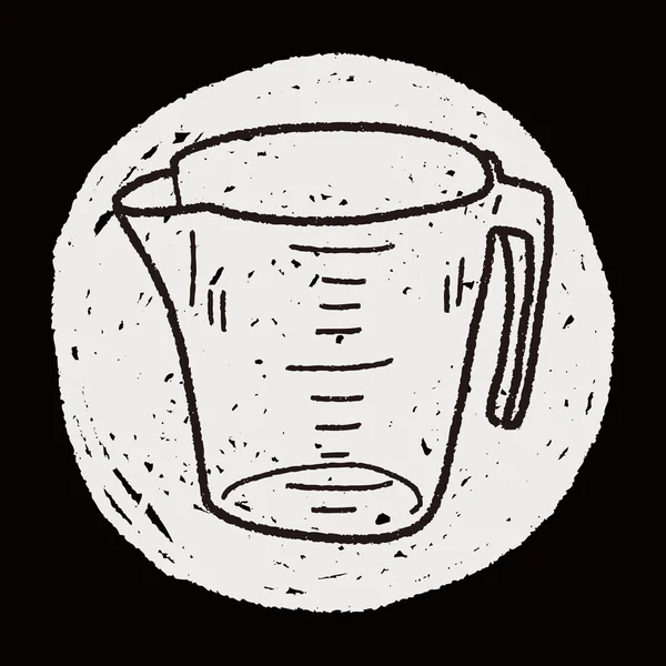 Meten cup doodle — Stockvector