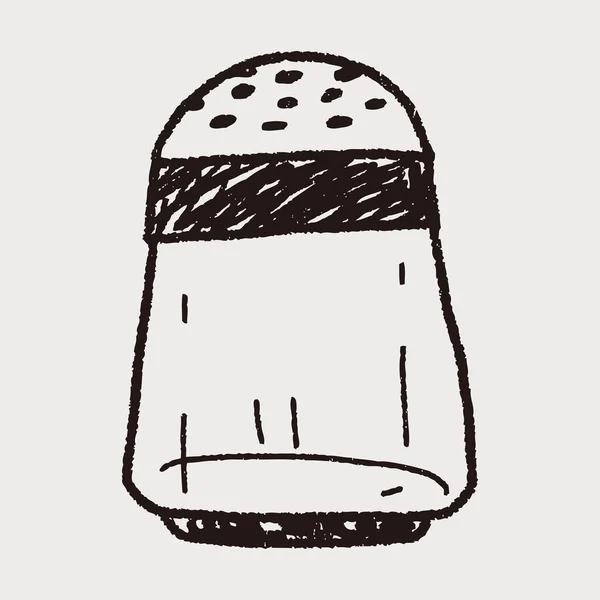 Salt pepper doodle — Stock Vector