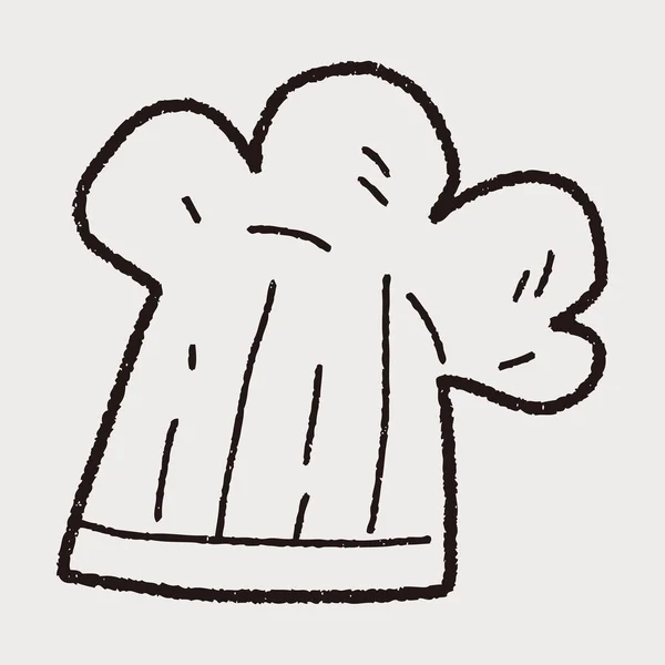 Doodle chef şapka — Stok Vektör