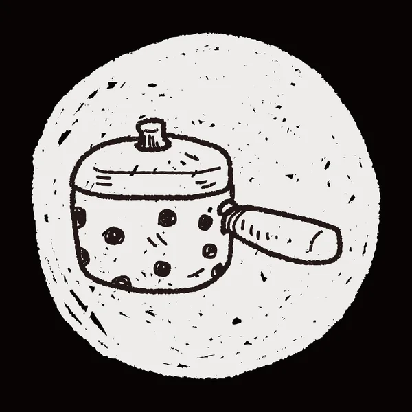 Doodle pot — Stockvector