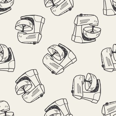 Mikser doodle Dikişsiz desen arka plan