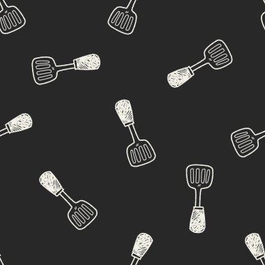 spatula doodle Dikişsiz desen arka plan