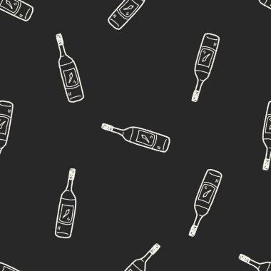 Acı biber sosu doodle Dikişsiz desen arka plan