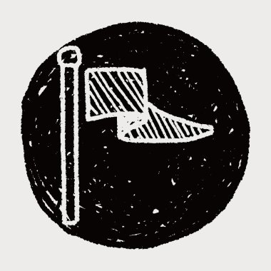 bayrak çekme doodle