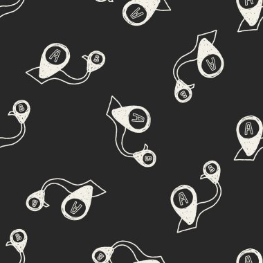 harita konumu doodle Dikişsiz desen arka plan