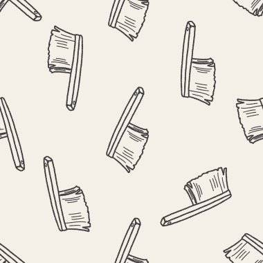 temiz fırça doodle Dikişsiz desen arka plan