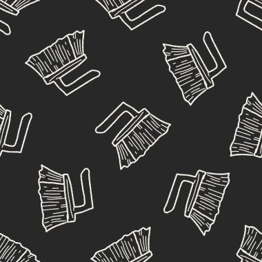 temiz fırça doodle Dikişsiz desen arka plan