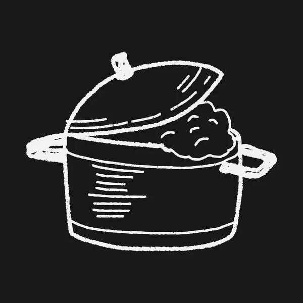 Doodle pot — Stock vektor