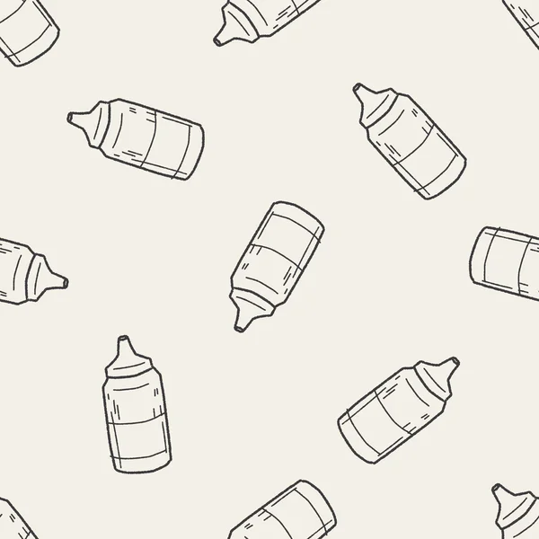 Ketchup doodle sin costura patrón de fondo — Vector de stock