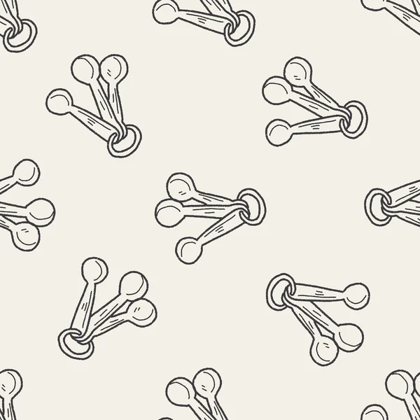 Ske doodle sømløse mønster baggrund – Stock-vektor