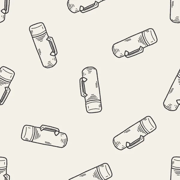 Bouilloire doodle fond de motif sans couture — Image vectorielle