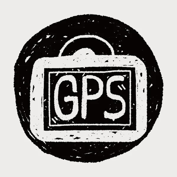 Gps-Doodle — Stockvektor