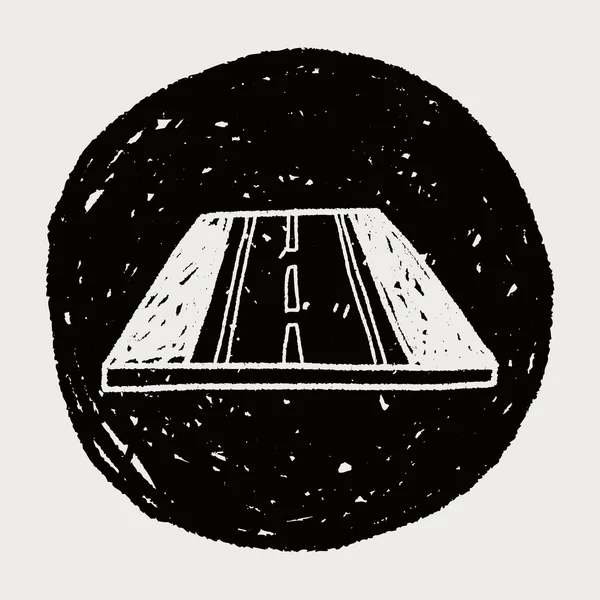 Road doodle — Stock vektor