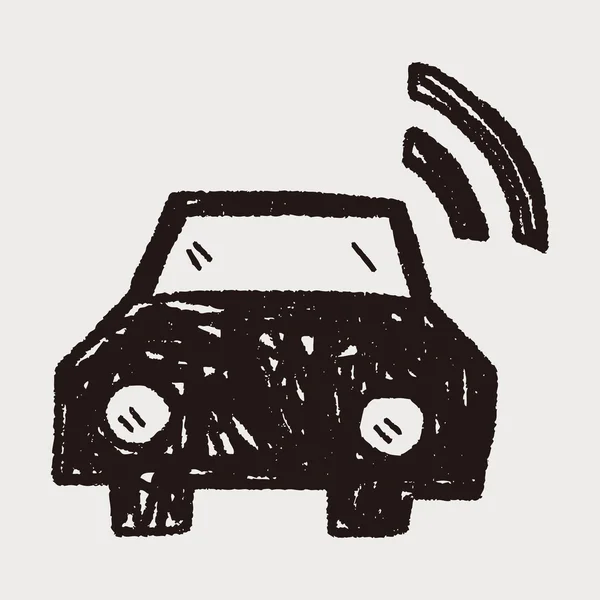 Doodle wifi автомобіля — стоковий вектор