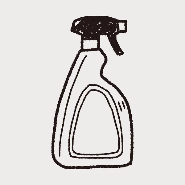 Čistší láhev doodle — Stockový vektor