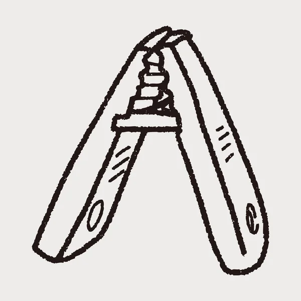 Scarabocchio della clothespin — Vettoriale Stock