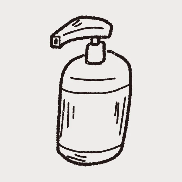 Καθαρότερο doodle μπουκάλι — Διανυσματικό Αρχείο