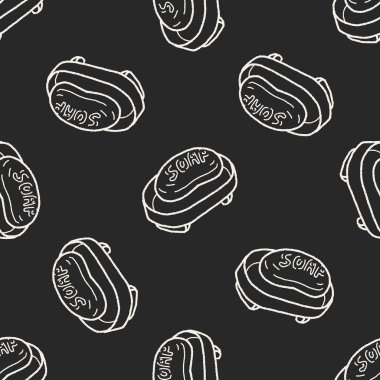 sabun doodle Dikişsiz desen arka plan