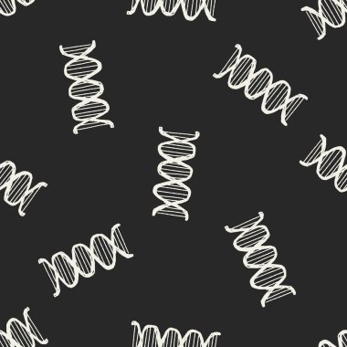 Doodle Gene Dikişsiz desen arka plan