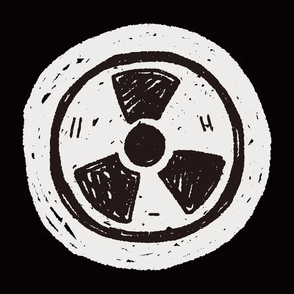Énergie nucléaire doodle — Image vectorielle