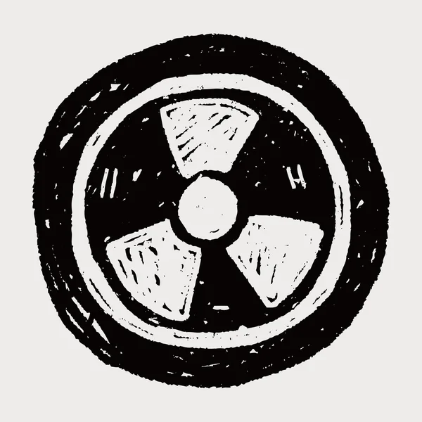 Énergie nucléaire doodle — Image vectorielle