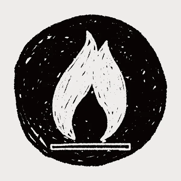 Doodle tűz — Stock Vector