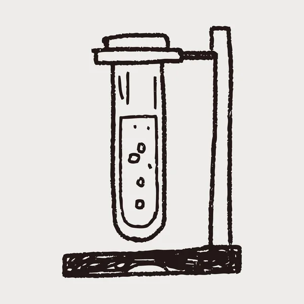 Doodle-Reagenzglas — Stockvektor