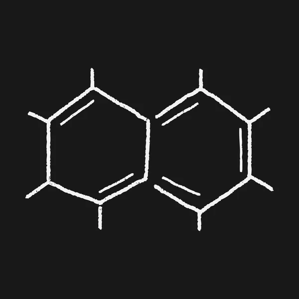 Hexagon vetenskap doodle — Stock vektor