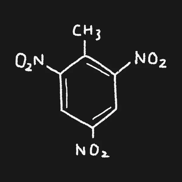 Hexágono ciencia garabato — Vector de stock