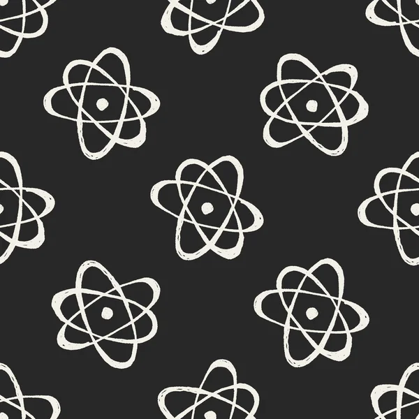 Atome doodle fond de motif sans couture — Image vectorielle