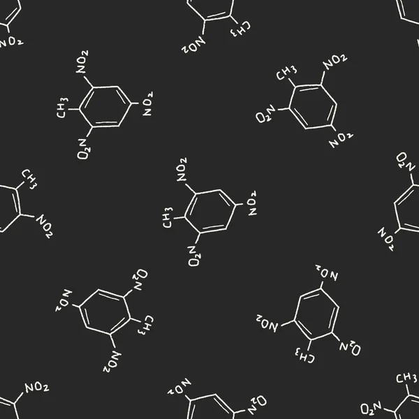 Hexagon vetenskap doodle sömlös bakgrund — Stock vektor
