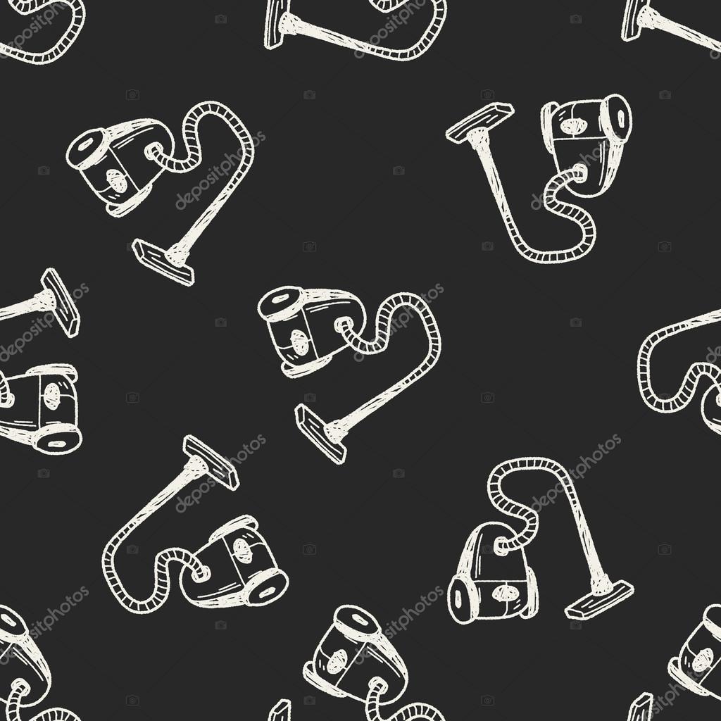 Vacuum doodle seamless pattern background — Stock Vector © hchjjl 74760037