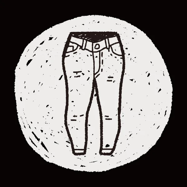 Doodle di jeans — Vettoriale Stock