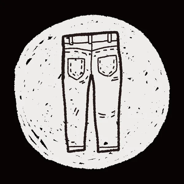 Doodle jeans — Vetor de Stock