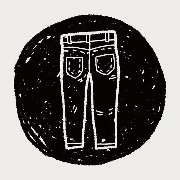 Doodle jeans — Vetor de Stock