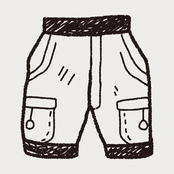 Garabato pantalón corto — Vector de stock