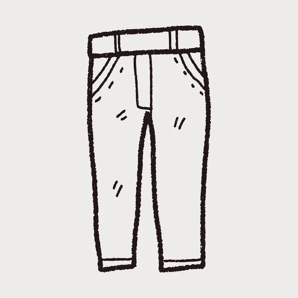 Doodle jeans — Vetor de Stock