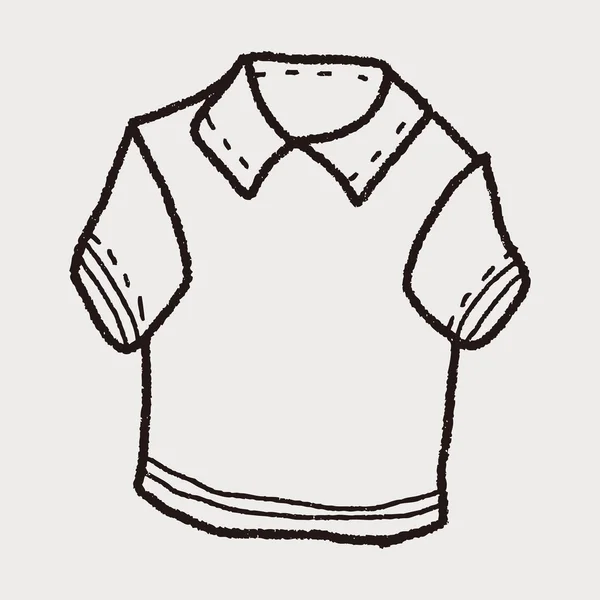 Polo chemise doodle — Image vectorielle