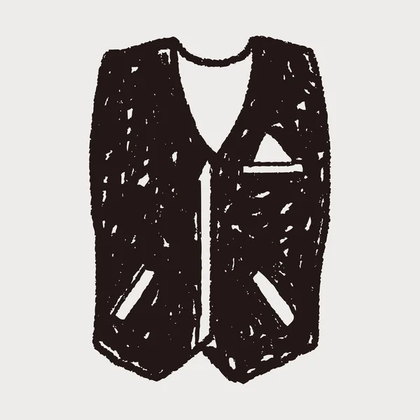 Gilet doodle — Image vectorielle