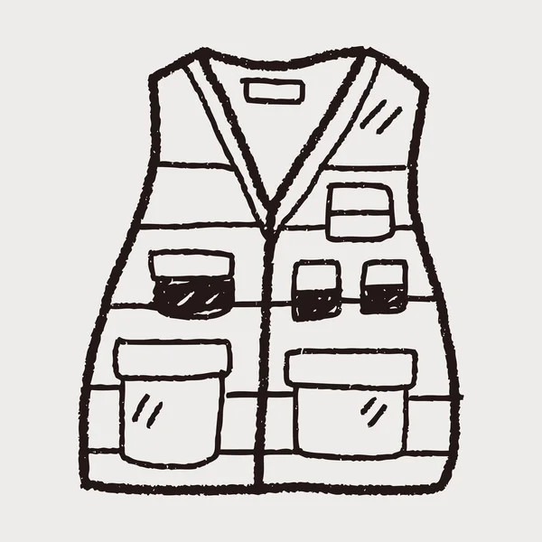 Vest doodle — Stock vektor