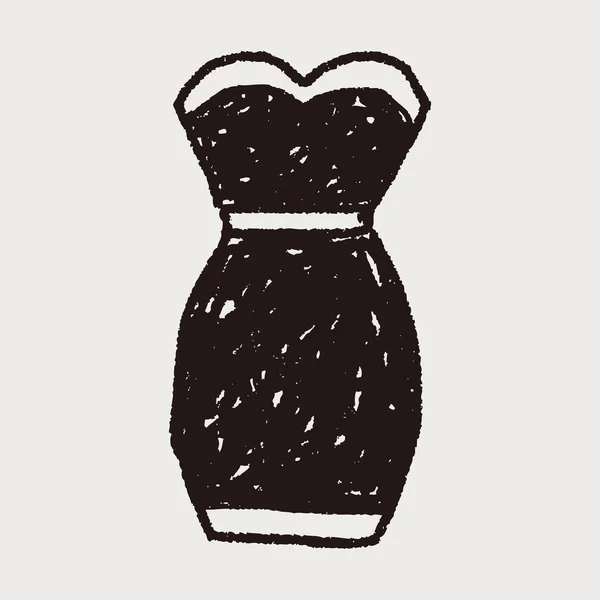 Elbise doodle — Stok Vektör