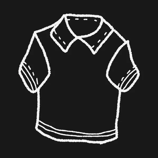 Polo camisa doodle — Vector de stock