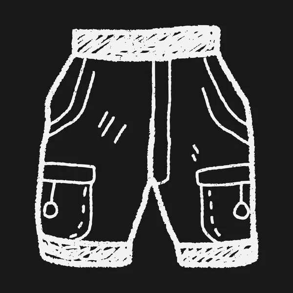 Doodle de calça curta — Vetor de Stock